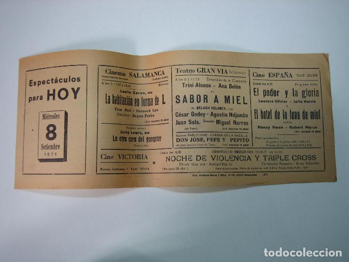 Carteles espect&aacute;culos: Antiguo programa de cines. Cartelera de peliculas 1971 - Foto 1