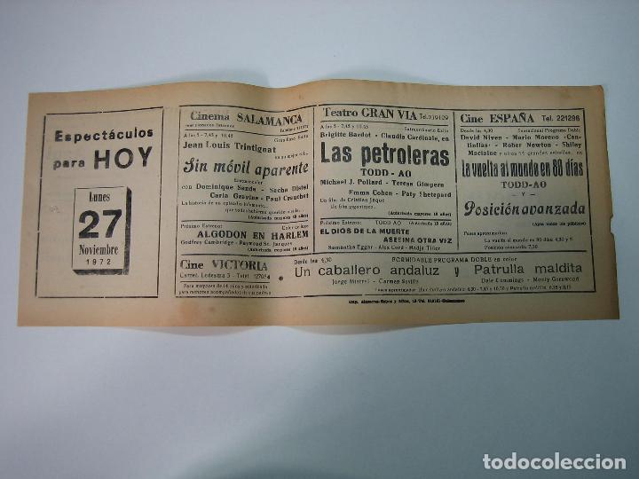 Carteles espect&aacute;culos: Antiguo programa de cines. Cartelera de peliculas 1972 - Foto 1