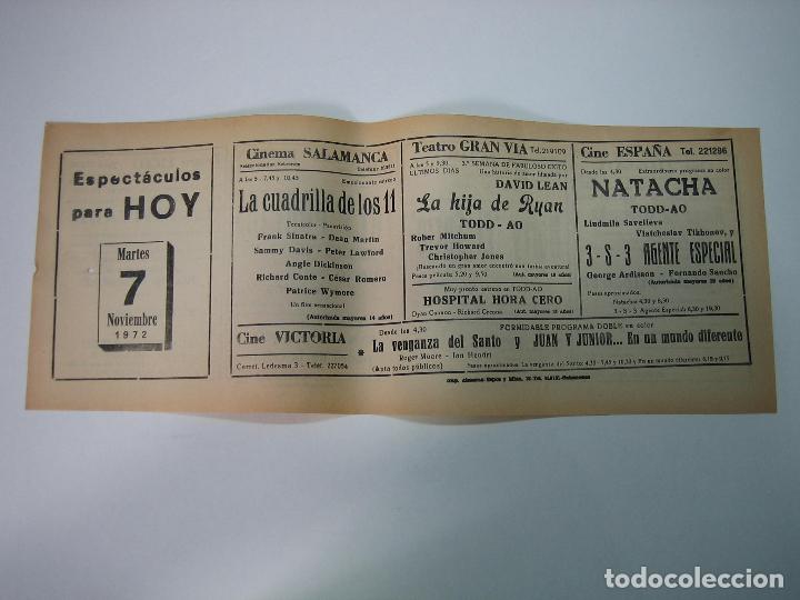 Carteles espect&aacute;culos: Antiguo programa de cines. Cartelera de peliculas 1972 - Foto 1