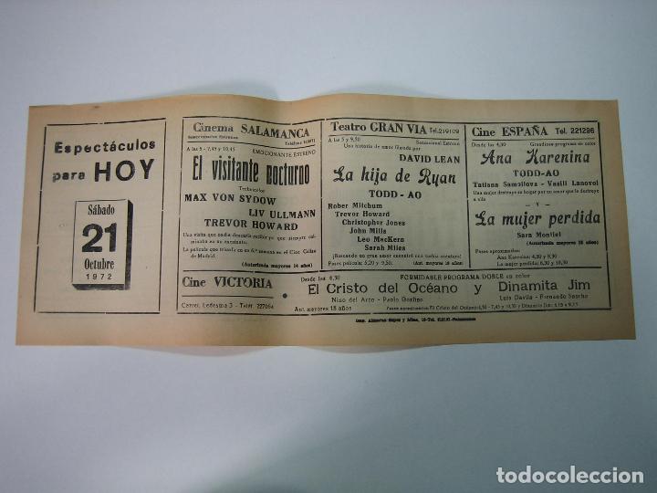 Carteles espect&aacute;culos: Antiguo programa de cines. Cartelera de peliculas 1972 - Foto 1