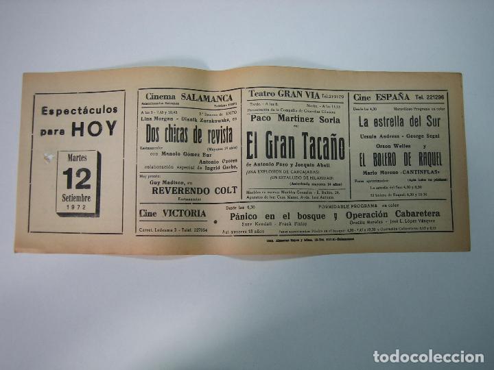 Carteles espect&aacute;culos: Antiguo programa de cines. Cartelera de peliculas 1972 - Foto 1