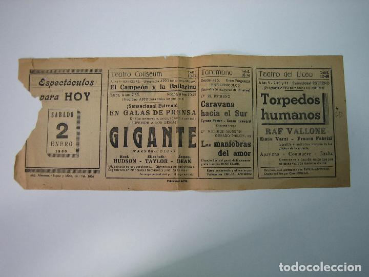 Carteles espect&aacute;culos: Antiguo programa de cines. Cartelera de peliculas 1960 - Foto 1