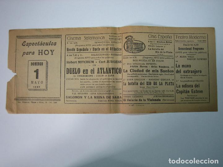 Carteles espect&aacute;culos: Antiguo programa de cines. Cartelera de peliculas 1960 - Foto 1