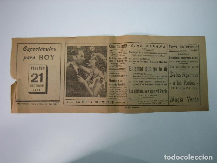 Carteles espect&aacute;culos: Antiguo programa de cines. Cartelera de peliculas 1960 - Foto 1