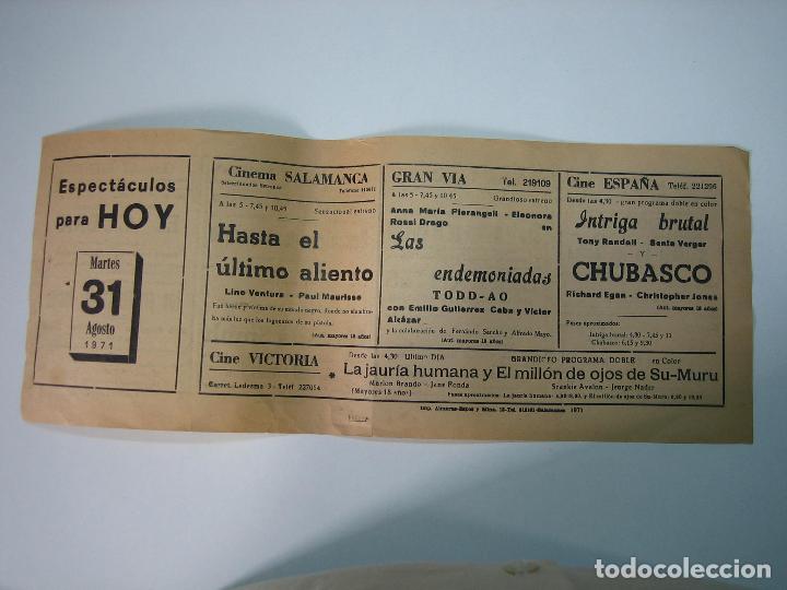 Carteles espect&aacute;culos: Antiguo programa de cines. Cartelera de peliculas 1971 - Foto 1
