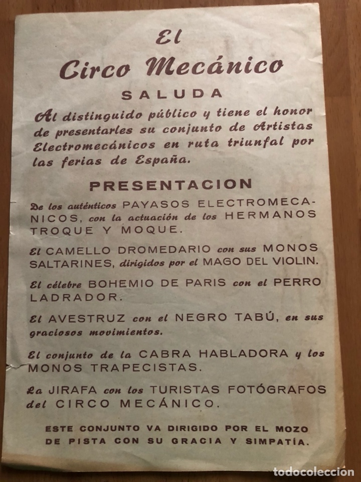 Carteles espect&aacute;culos: Programa el circo mec&aacute;nico - Foto 2