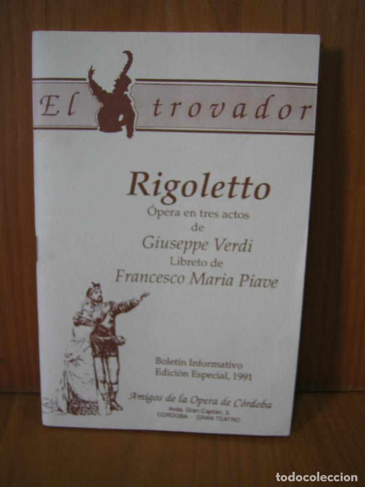 Carteles espect&aacute;culos: Programa de teatro Rigoletto - Foto 1