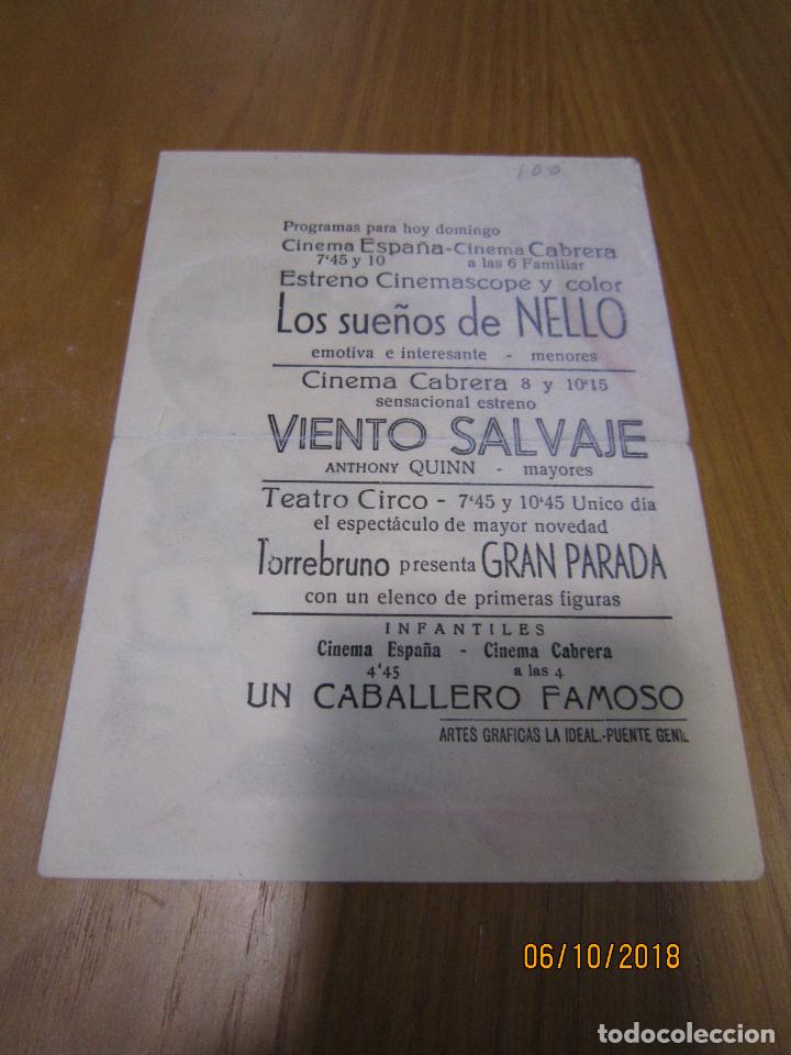Carteles espect&aacute;culos: Antiguo programa de cine - Foto 2