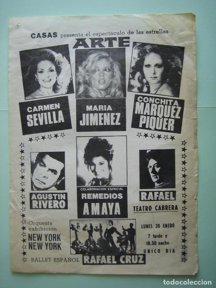 Carteles espect&aacute;culos: Antiguo Programa de espect&aacute;culo flamenco . M 29x22 cm - Foto 1