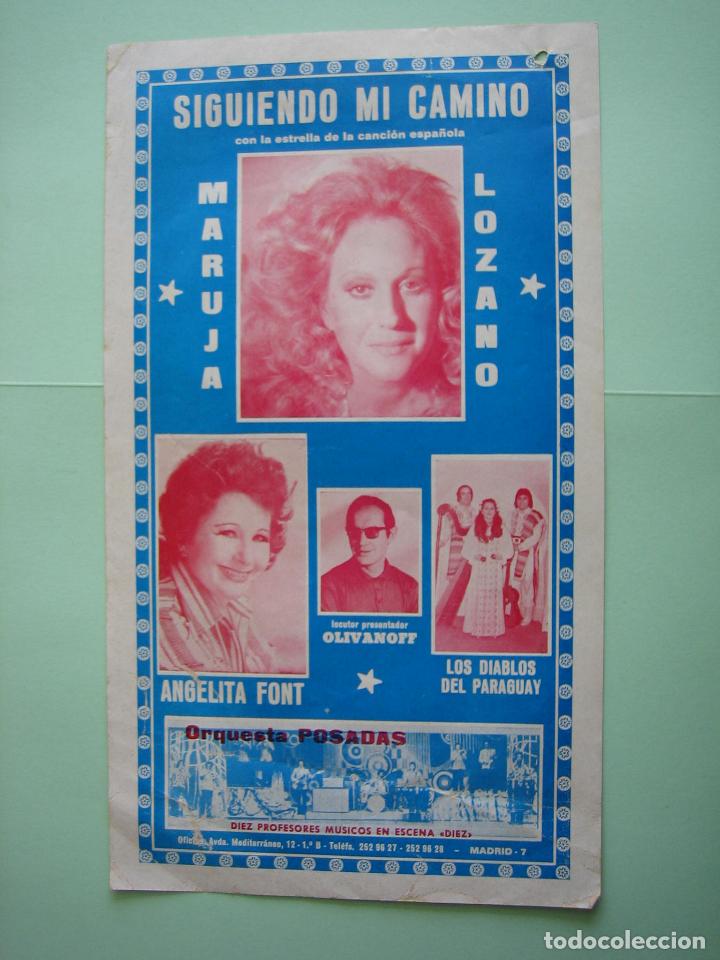 Carteles espect&aacute;culos: Antiguo Programa de espect&aacute;culo flamenco. Manolo Escobar. M 28x16 cm - Foto 2