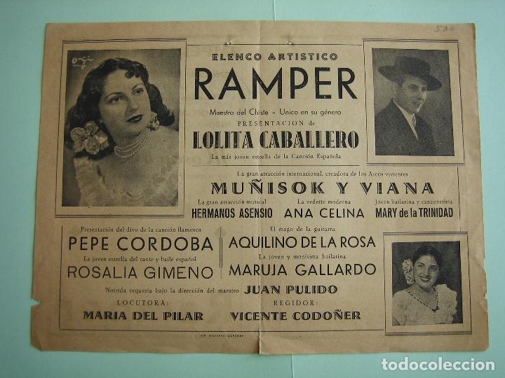 Carteles espect&aacute;culos: Antiguo Programa de espect&aacute;culo flamenco - Foto 2