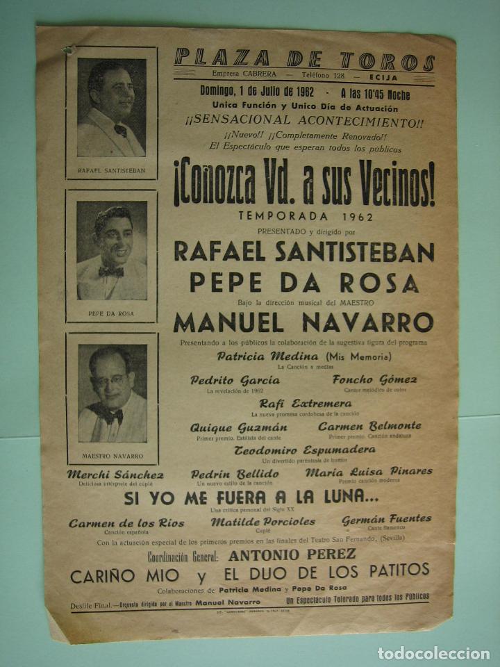 Carteles espect&aacute;culos: Antiguo Programa de espect&aacute;culo 1962. M 32x22 cm - Foto 1