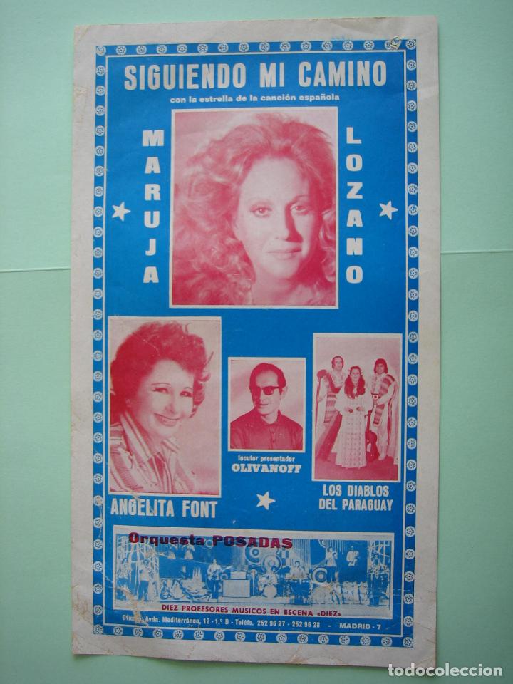 Carteles espect&aacute;culos: Antiguo programa de espect&aacute;culos. Manolo Escobar - Foto 2