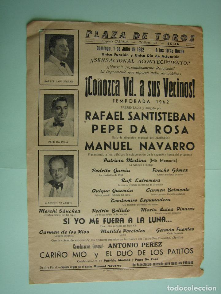 Carteles espect&aacute;culos: Antiguo programa de espect&aacute;culos. Pepe Da-Rosa.M 32x22 cm - Foto 1