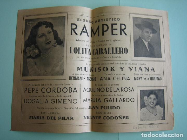 Carteles espect&aacute;culos: Antiguo programa de espect&aacute;culos. Flamenco - Foto 1