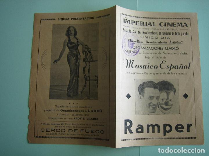 Carteles espect&aacute;culos: Antiguo programa de espect&aacute;culos. Flamenco - Foto 3