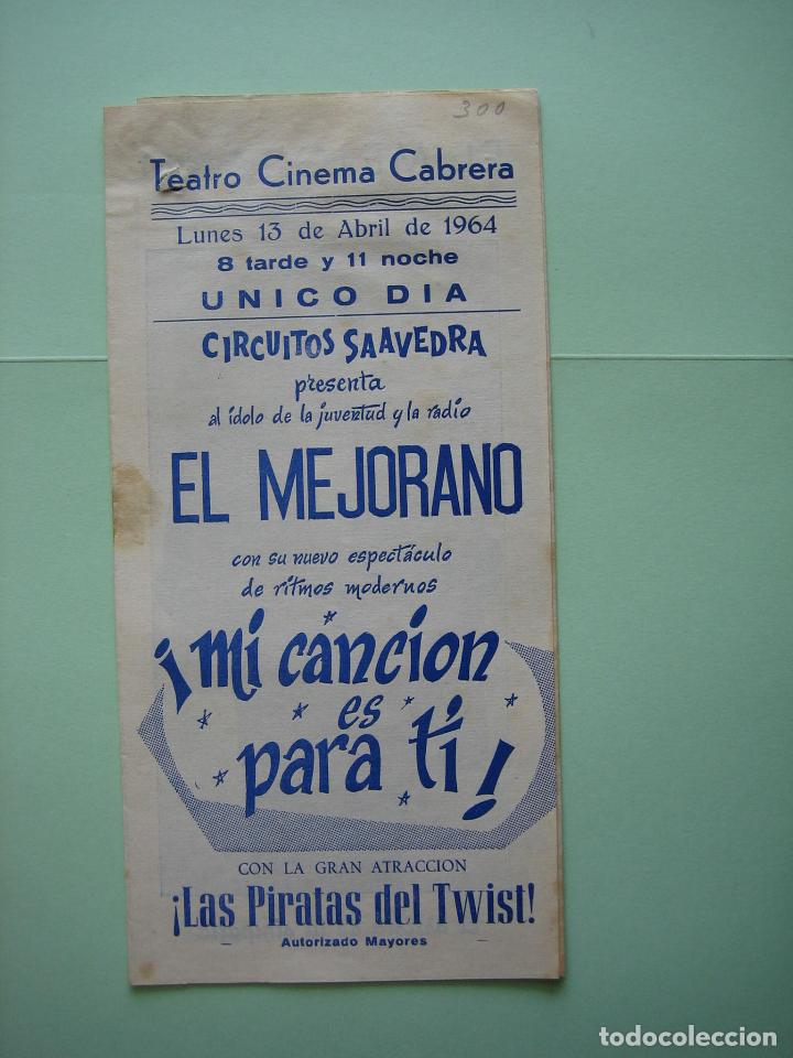 Carteles espect&aacute;culos: Antiguo programa de espect&aacute;culos. El Mejorano - Foto 1
