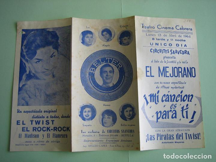 Carteles espect&aacute;culos: Antiguo programa de espect&aacute;culos. El Mejorano - Foto 3