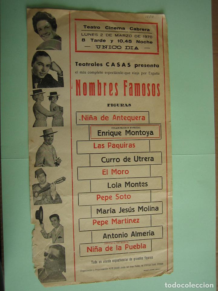 Carteles espect&aacute;culos: Antiguo programa de espect&aacute;culos. Flamenco - Foto 1