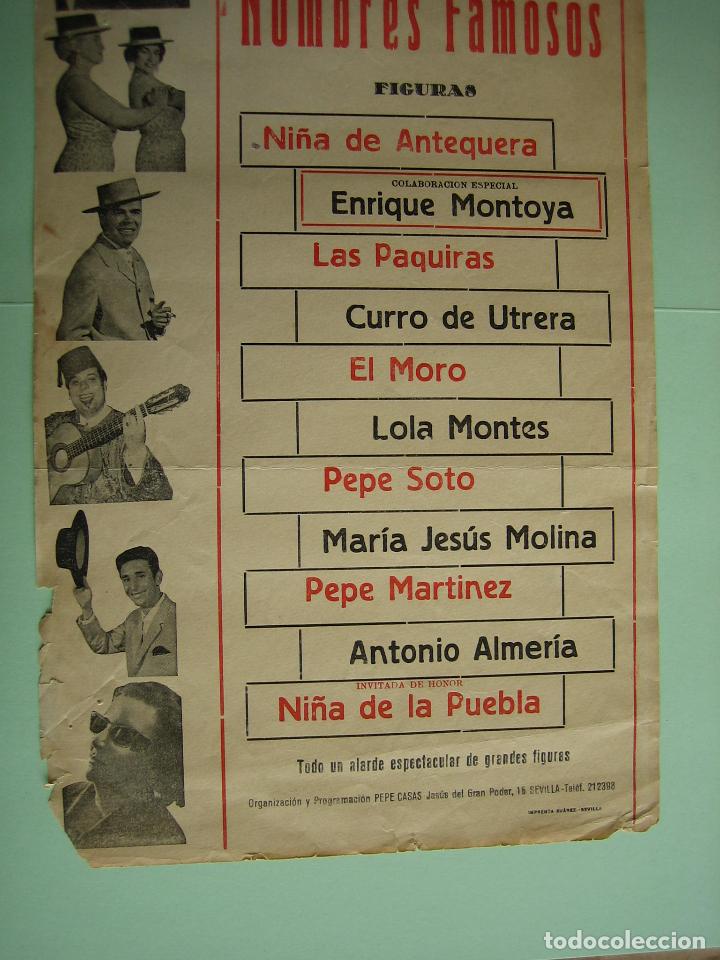 Carteles espect&aacute;culos: Antiguo programa de espect&aacute;culos. Flamenco - Foto 2