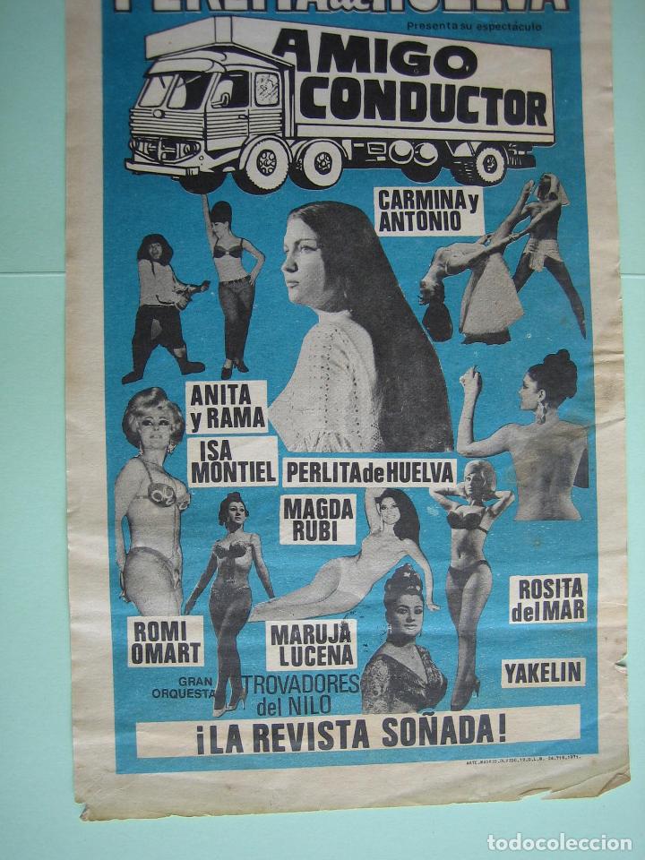 Carteles espect&aacute;culos: Antiguo programa de espect&aacute;culos. Flamenco. Perlita de Huelva - Foto 3