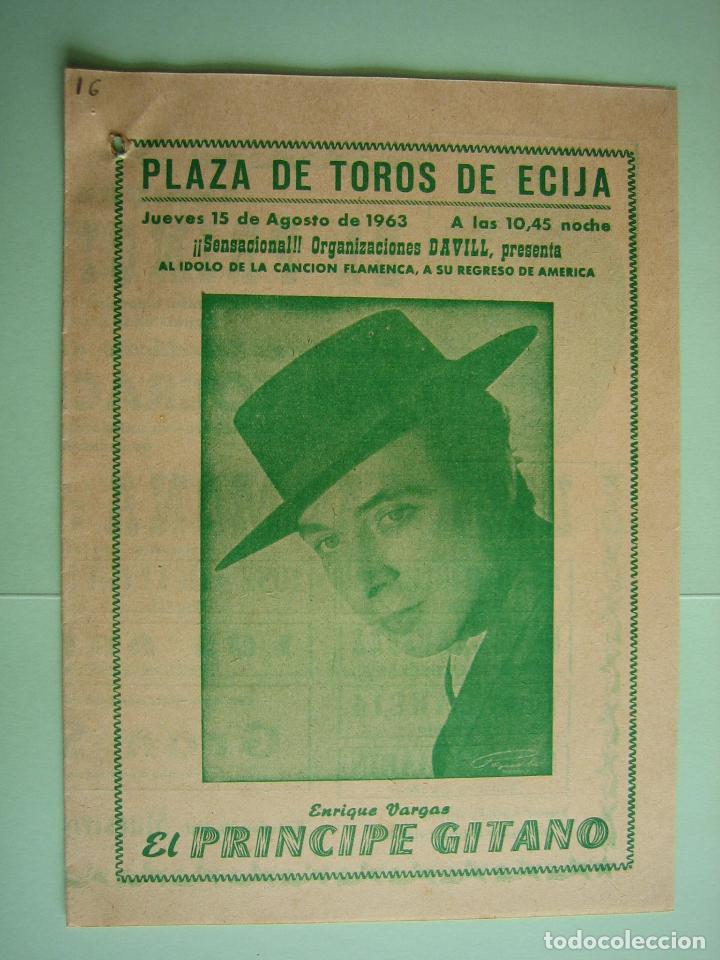 Carteles espect&aacute;culos: Antiguo programa de espect&aacute;culos. Flamenco. El Principe Gitano - Foto 1
