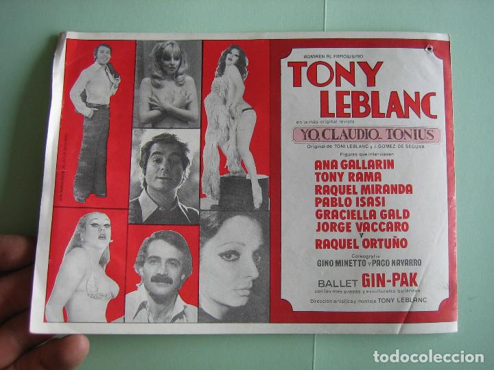 Carteles espect&aacute;culos: Antiguo programa de espect&aacute;culos y Variedades. To&ntilde;i Leblanc - Foto 3