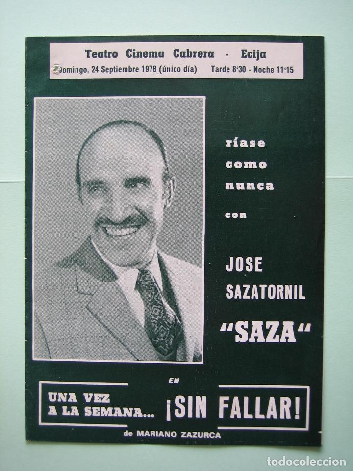 Carteles espect&aacute;culos: Antiguo programa de espect&aacute;culos y Variedades. - Foto 1
