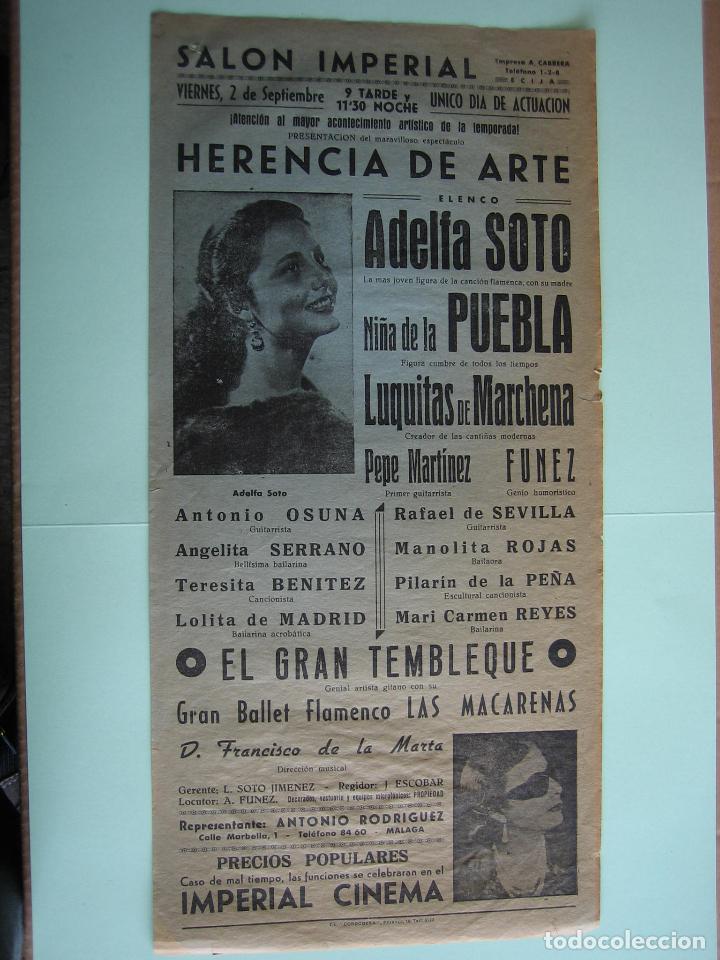 Carteles espect&aacute;culos: Antiguo programa de espect&aacute;culos y Variedades. Flamenco - Foto 1