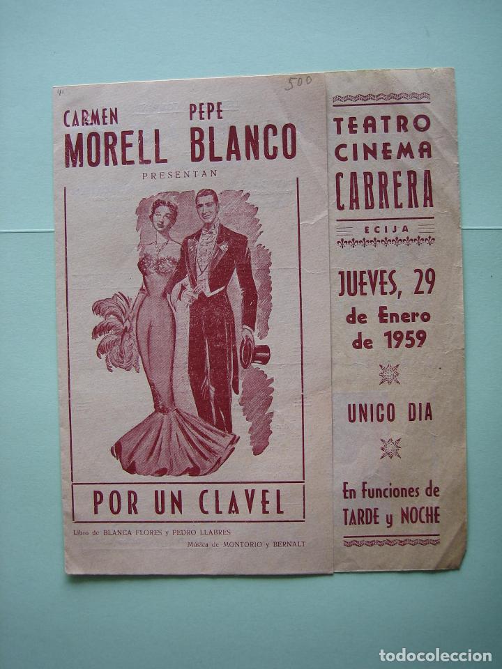 Carteles espect&aacute;culos: Antiguo programa de espect&aacute;culos y Variedades. Flamenco. - Foto 1