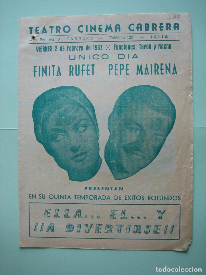 Carteles espect&aacute;culos: Antiguo programa de espect&aacute;culos y Variedades. Flamenco. - Foto 1