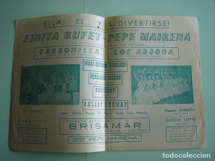 Carteles espect&aacute;culos: Antiguo programa de espect&aacute;culos y Variedades. Flamenco. - Foto 2