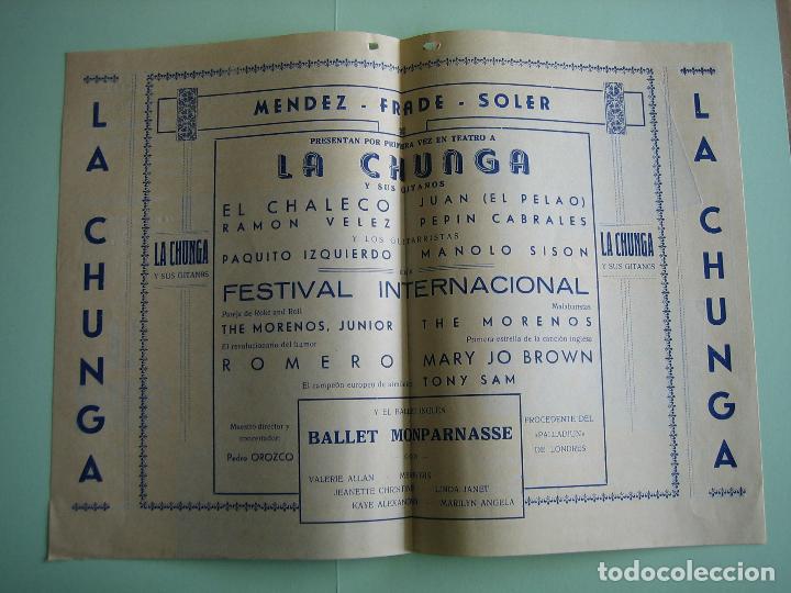 Carteles espect&aacute;culos: Antiguo programa de espect&aacute;culos y Variedades. Flamenco. La Chunga - Foto 2