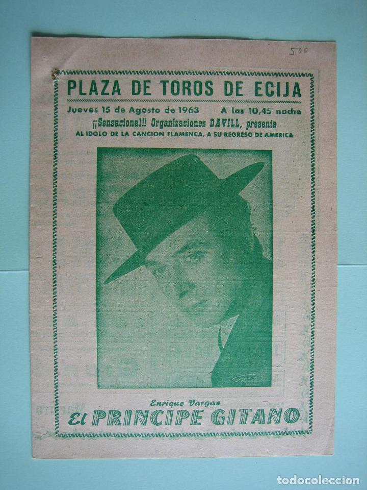 Carteles espect&aacute;culos: Antiguo programa de espect&aacute;culos y Variedades. Flamenco. El Principe Gitano - Foto 1