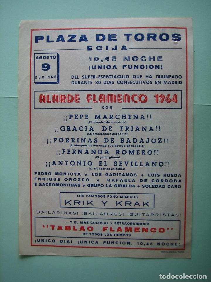 Carteles espect&aacute;culos: Antiguo programa de espect&aacute;culos y Variedades. Flamenco. - Foto 2