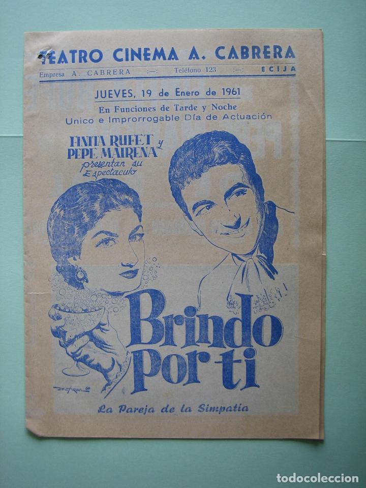 Carteles espect&aacute;culos: Antiguo programa de espect&aacute;culos y Variedades. Flamenco. - Foto 1