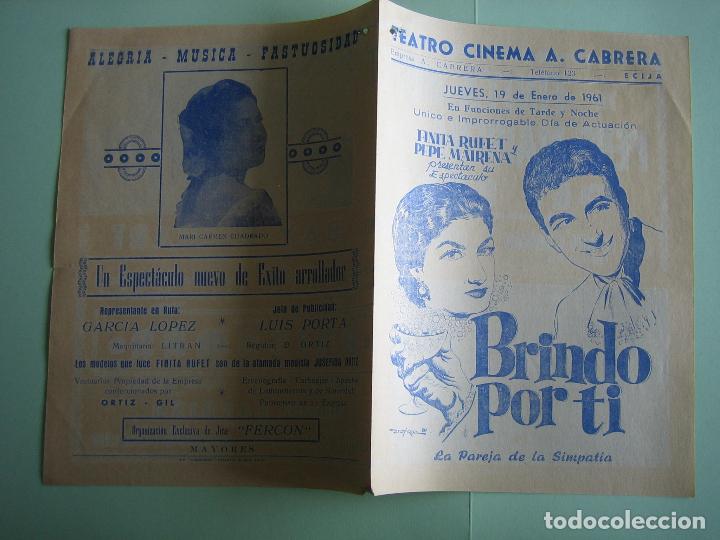 Carteles espect&aacute;culos: Antiguo programa de espect&aacute;culos y Variedades. Flamenco. - Foto 3