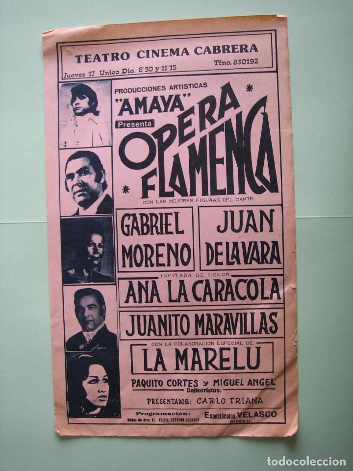 Carteles espect&aacute;culos: Antiguo programa de espect&aacute;culos y Variedades. Flamenco - Foto 1