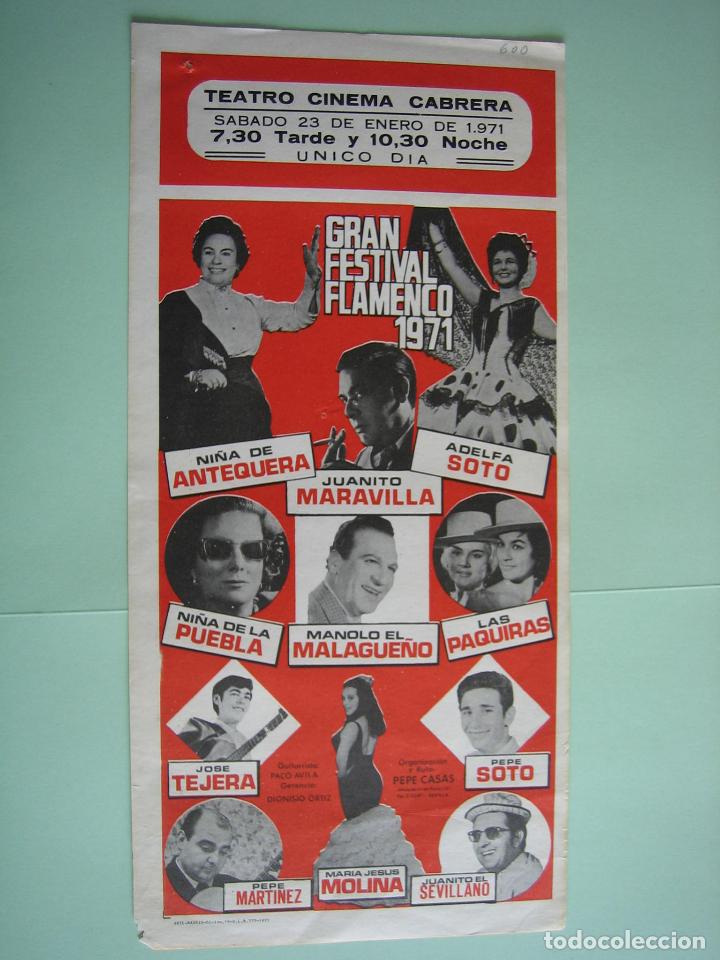 Carteles espect&aacute;culos: Antiguo cartel de flamenco - Foto 1