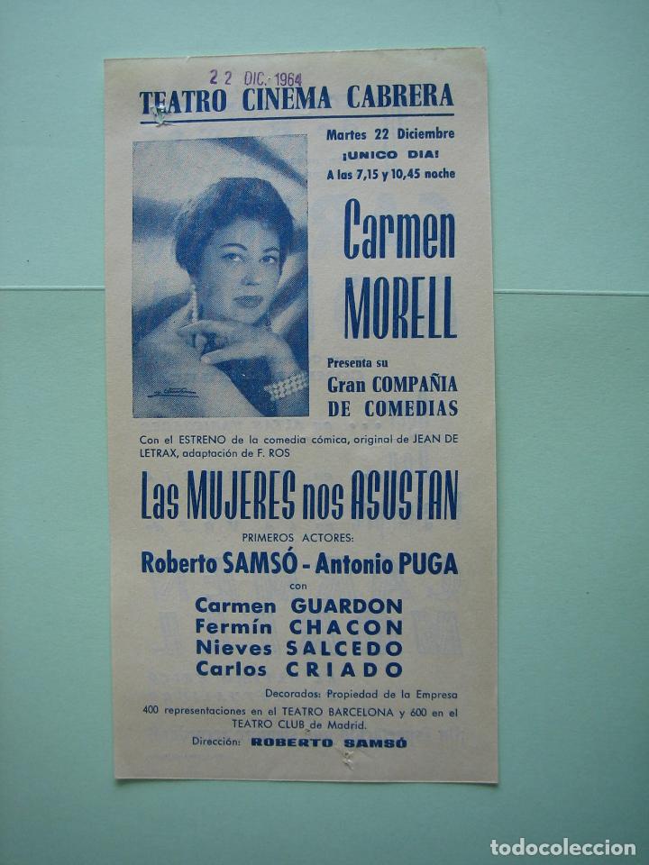 Carteles espect&aacute;culos: Antiguo programa de variedades y flamenco. Carmen Morell - Foto 1