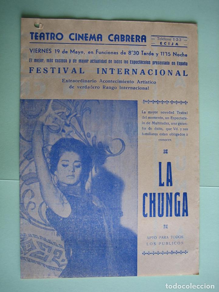 Carteles espect&aacute;culos: Antiguo programa de variedades y flamenco. La Chunga - Foto 1