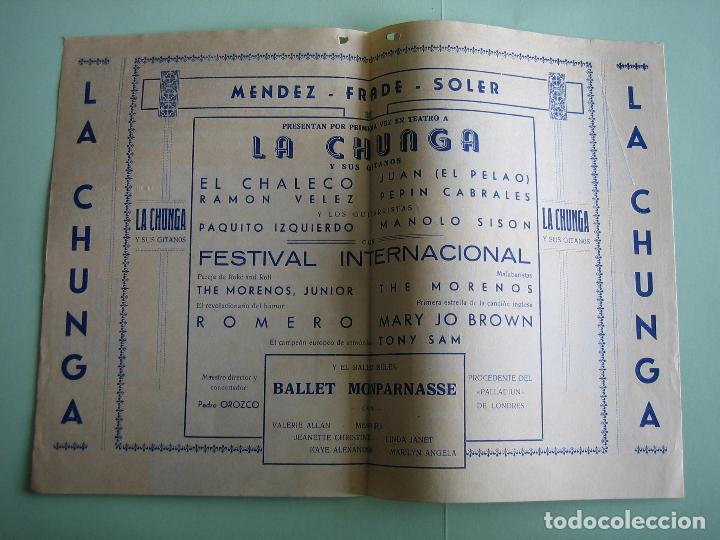 Carteles espect&aacute;culos: Antiguo programa de variedades y flamenco. La Chunga - Foto 2