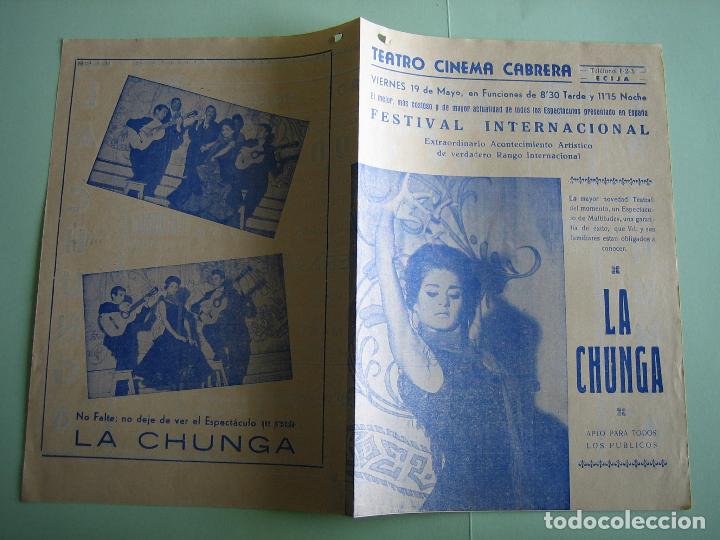 Carteles espect&aacute;culos: Antiguo programa de variedades y flamenco. La Chunga - Foto 3