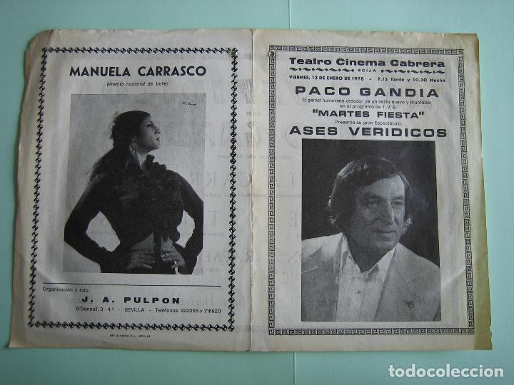 Carteles espect&aacute;culos: Antiguo programa de variedades y flamenco. - Foto 1