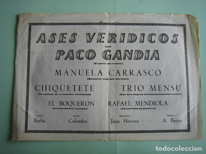 Carteles espect&aacute;culos: Antiguo programa de variedades y flamenco. - Foto 2