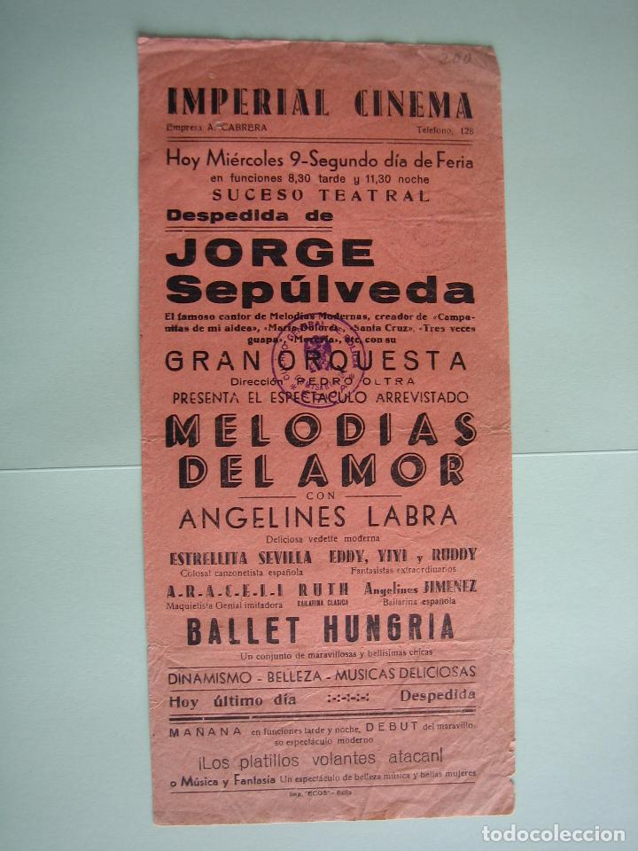 Carteles espect&aacute;culos: Antiguo cartel de Espect&aacute;culo - Foto 1