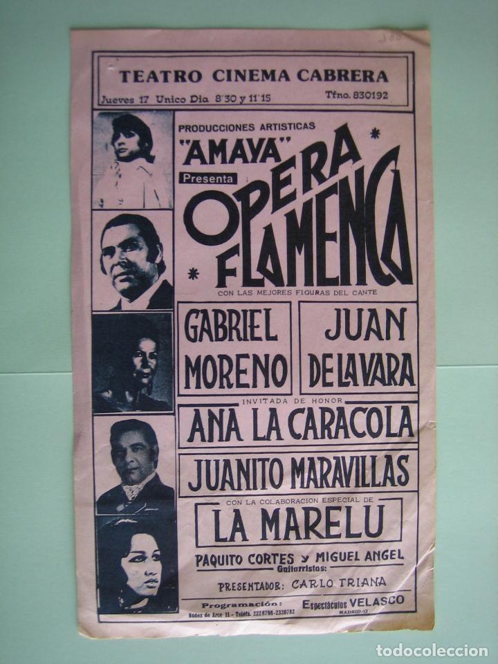 Carteles espect&aacute;culos: Antiguo cartel de Espect&aacute;culo flamenco - Foto 1