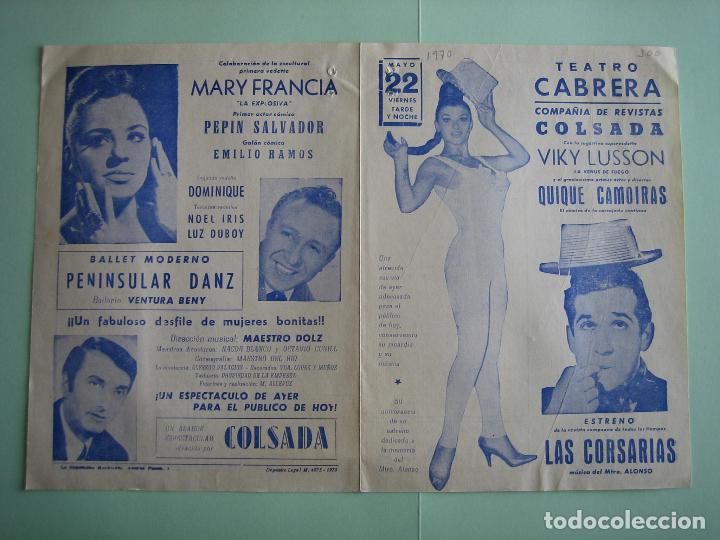 Carteles espect&aacute;culos: Antiguo cartel o programa de espect&aacute;culo variedades o teatro - Foto 1