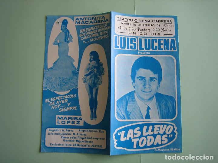 Carteles espect&aacute;culos: Antiguo cartel o programa de espect&aacute;culo variedades o teatro - Foto 3