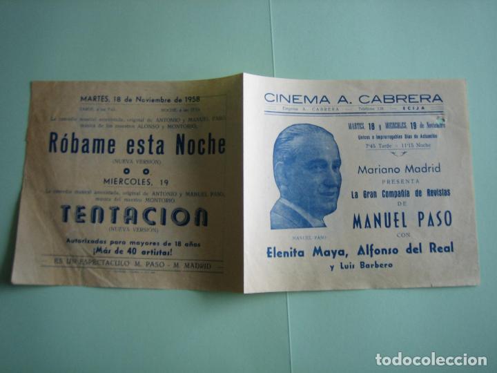 Carteles espect&aacute;culos: Antiguo cartel o programa de espect&aacute;culo variedades o teatro - Foto 3